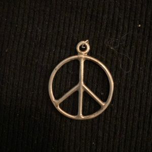 Peace and love pendant sterling silver